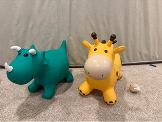 2 Kids bouncy animal toys for toddlers/little kids