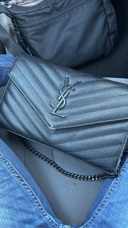 Saint Laurent Cassandre Matelassé Chain Wallet