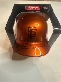 World Series MVP Livan Hernandez Signed SF Giants mini helmet