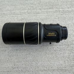 SHENGZHU 30x52 Monocular Telescope Day & Night Field 22° Black 6.5” Spotting Scope