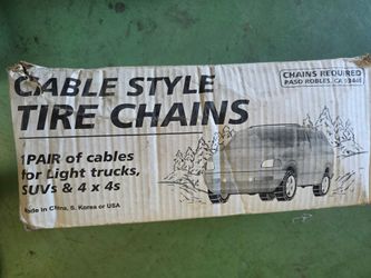 Cable Style Tire Chains