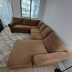Couch / Sofa Sectional / Brown / Kevin Charles