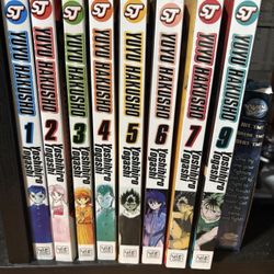 Yu Yu Hakusho Volumes 1-7 and 9, start deck card game and 2 Hiei figure