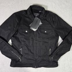 Harley Davidson Men Layering System Trucker Riding Jacket Black 98124-23VM