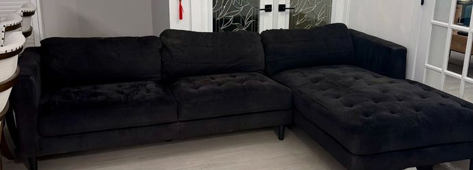 Black Chaise Sofa