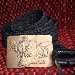 Banamine Horse Fight Belt Buckle 