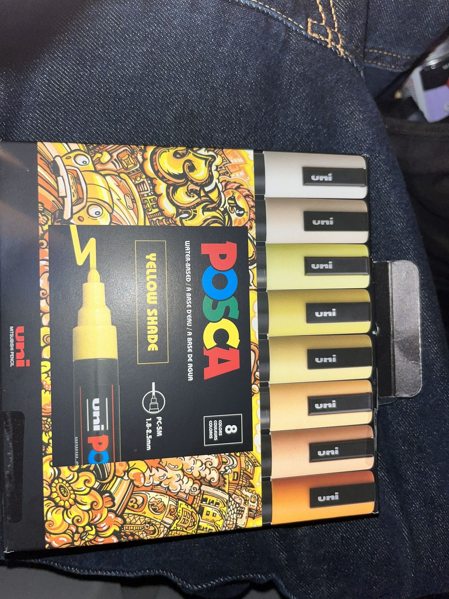 Posca Yellow Shade Paint Markers Set