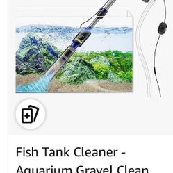 Fish Tank Cleaner - Aquarium Gravel Cleaner, 530GPH/32W Electric Fish Tank Cleaning Tools, Adjustable Water Flow Fish Tank Gravel Cleaner Vacuum, Aqua