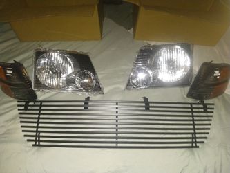 2005 Ford Explorer Brand New Front Headlights and Grill Kit