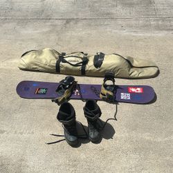Snowboard Gear Board + Boots + Bag