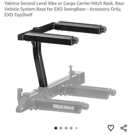 Yakima Second Level Bike or Cargo Carrier Hitch Rack, Rear Vehicle System Base for EXO SwingBase - Accessory Only, EXO TopShelf
