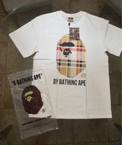 A Bathing Ape BAPE White Plaid Tee