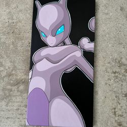 Pokemon Mewtwo Canvas Painting 