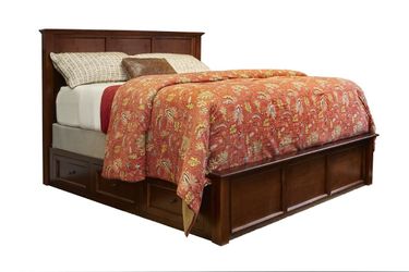 Wooden Bed With Storage