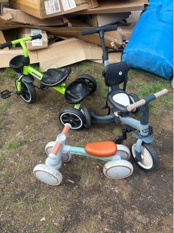 3 toddler bikes