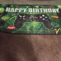 a boys happy birthday banner 