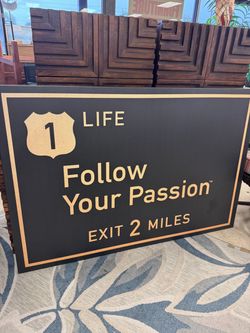 Follow Your Passion Decorative Wall Sign