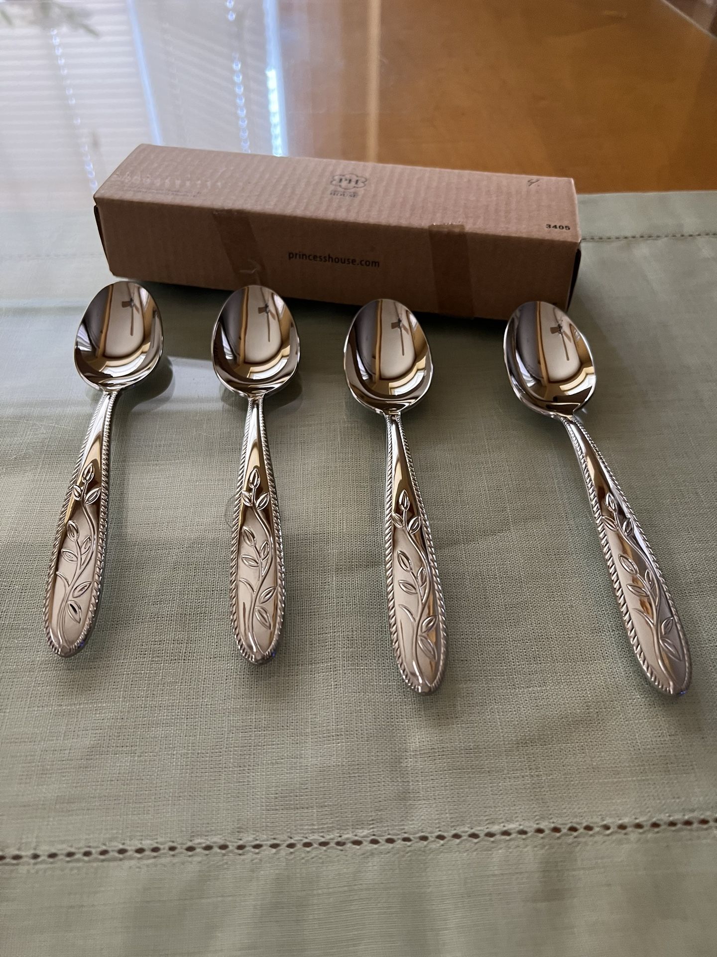 Princess House Set Of 4 Spoons / 4 Cucharas De Princess House