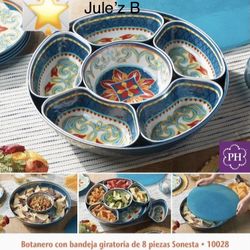 Princess House  Botanero. Melamine De 7 Piezas Nuevo En Su Caja 