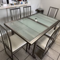 Glass Extending Dinning Room Table 6-8 Seater