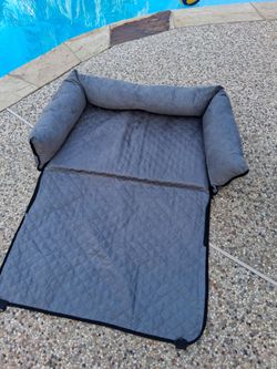 Donityme Dog Car Seat Cover with Bolster Bed