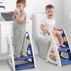 Training Seat, 2-in-1 Toddler Toilet Seat with Step Stool