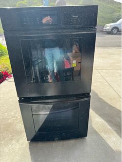 Thermador double oven, stove, and Miele dishawasher