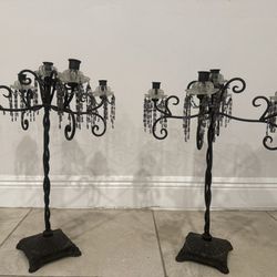 2 Vintage 5 Candle Candelabras Made in China Metal