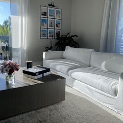 9 ft White Sofa