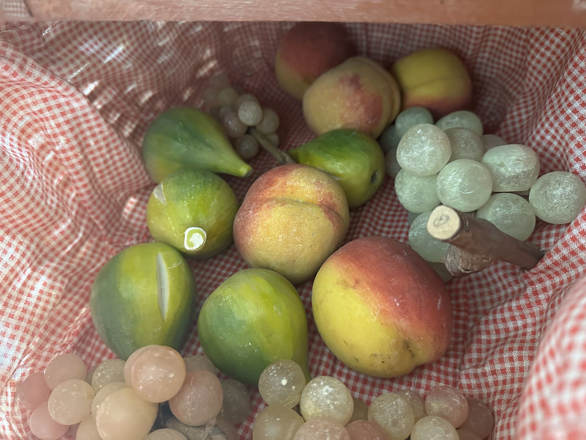 Vintage GLASS FRUIT decor (heavy)