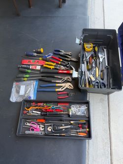 Toolbox with tools