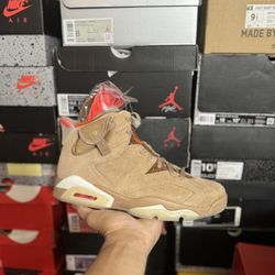 DS Jordan Travis Scott Khaki 6s size 8.5