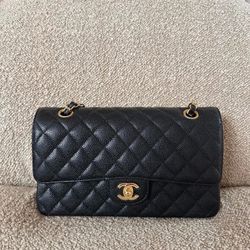 Black Chanel Medium Classic Flap Bag AUTHENTIC