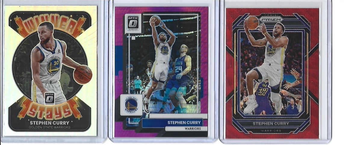 STEPH CURRY WARRIORS LOT PRIZM 