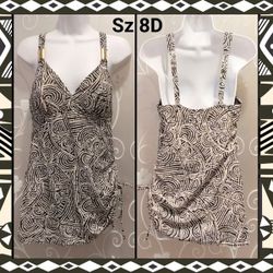 WOMENS AZTEC PATTERN SWIM DRESS SIZE 8D