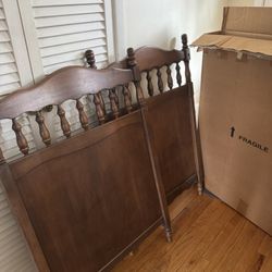 Baby Toddler Wooden Crib With Mattress