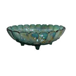 Carnival Glass - Footed Oval Center Bowl