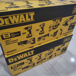 NEW 20V Dewalt 8 Tool Kit Brushless Cordless Drill Impact Driver Circular Grinder Reciprocating Oscillating Sander Worklight