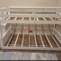 Twin Size Bunk Bed With Stairs And Storage