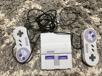 Super Nintendo SNES Console with Two Controllers