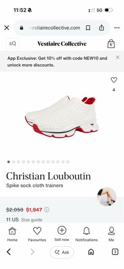 Christian Louboutin Spike Sock Cloth Trainers
