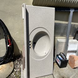 Bathroom, Vanity, Countertop Sink, Good Shape