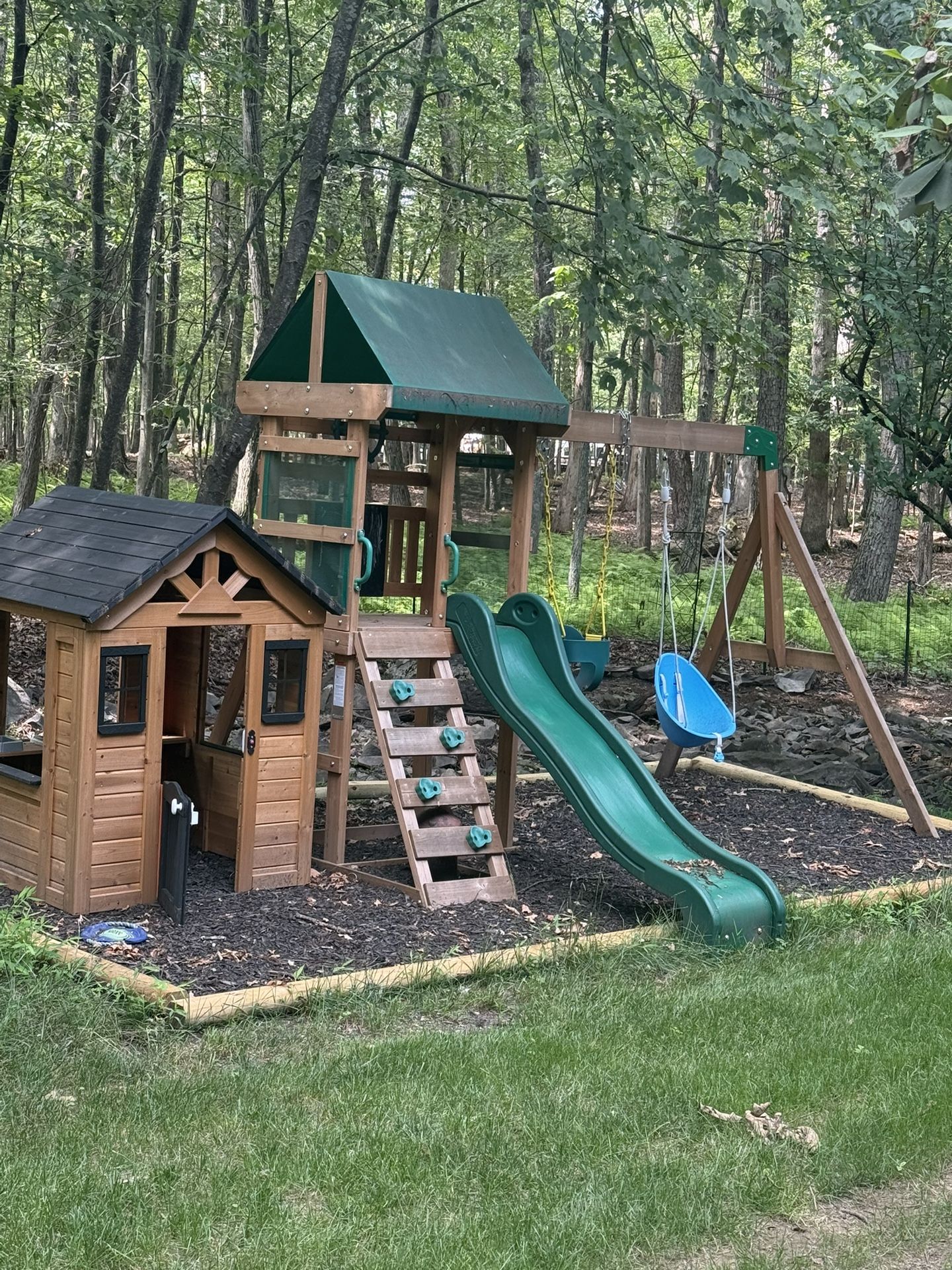 Swing Set With Matching Side House