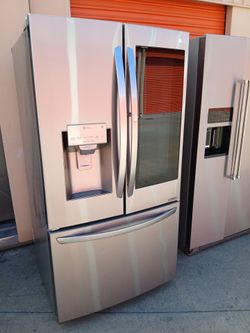 LG THINQ STAINLESS STEEL SMART FRENCH DOOR REFRIGERATOR ICE PLUS