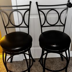 Bar Stools (2), metal $40 hodgeville and Highway 30. Cash only, Pickup only.  2 feet bottom to butt 3 feet 6 inches bottom to top 15”W
