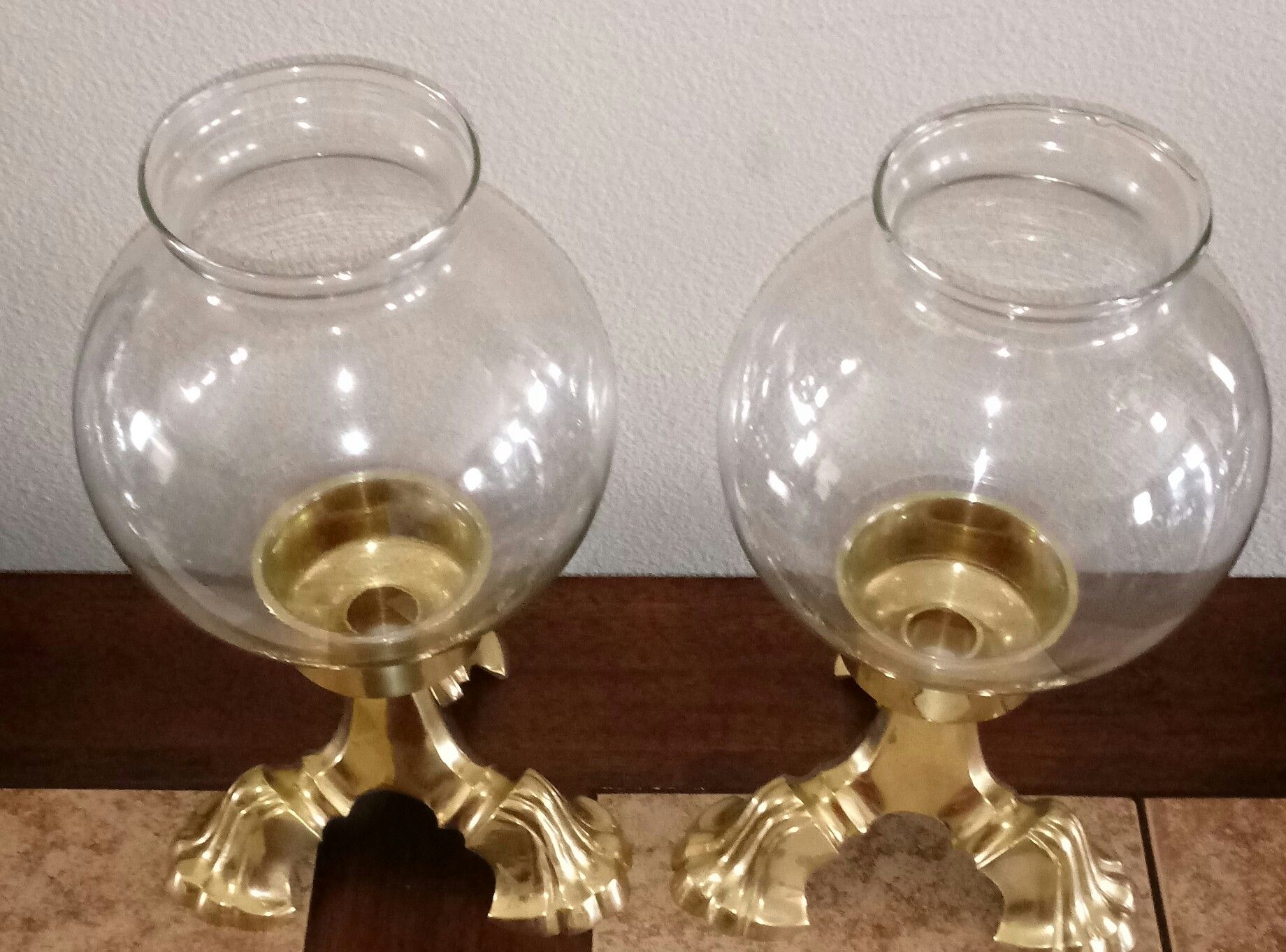 Brass candle holders