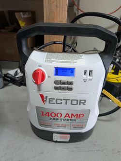 Vector 1400 Amp Jump Starter with Compressor, USB & AC Power – Open Box