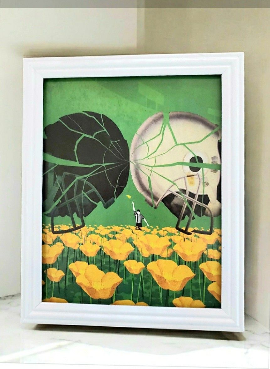 8x10 Framed Original Football Print