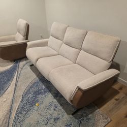 Living Spaces Reclining Couch And Chair