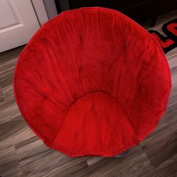 Red folding chair